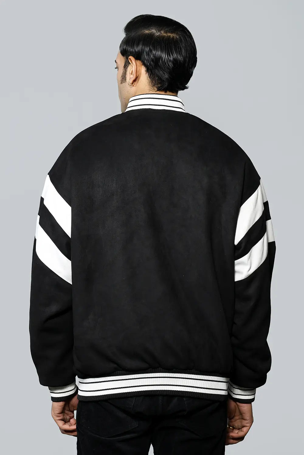 KPAAH Men’s Varsity Bomber Jacket (Black & White)